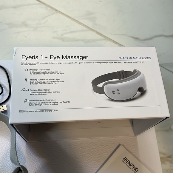 NWT! Renpho eyeris 1 eye  massager with heat music and Bluetooth technology - Picture 2 of 4
